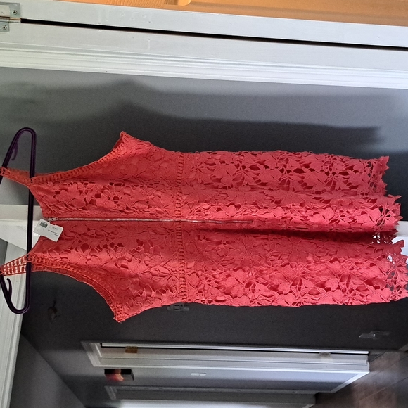 Coral lace dress NWT - Picture 2 of 5